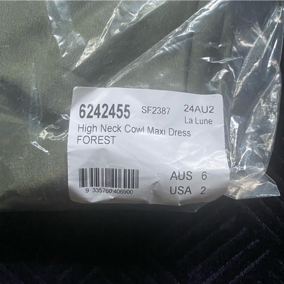 Shona Joy La Lune High Neck Cowl Maxi Dress - Forest - Picture 8 of 9